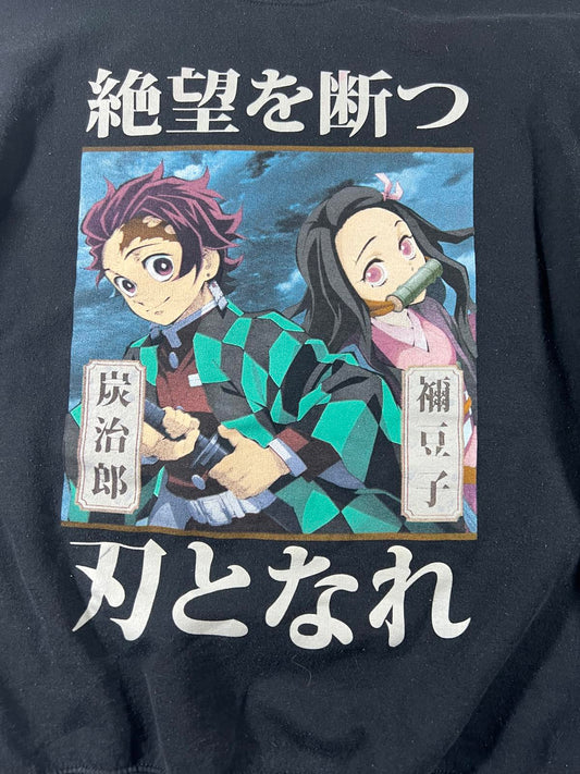 Demon slayer Anime Graphic Sweatshirt Medium Black