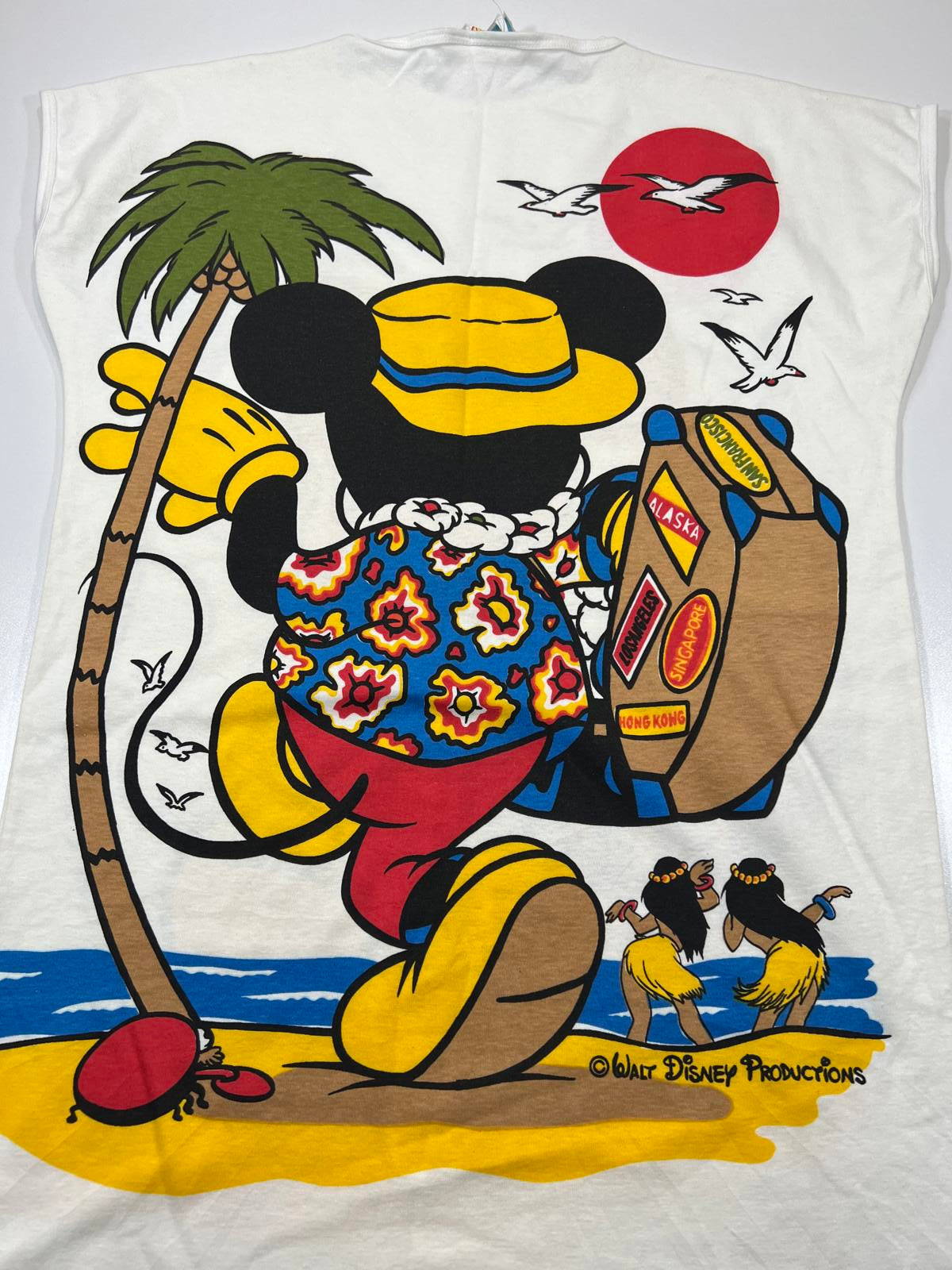 Vintage Walt Disney Productions Mickey Mouse Travel T-Shirt