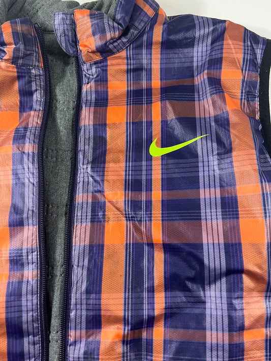 Nike Men's Plaid Puffer Vest reversible
