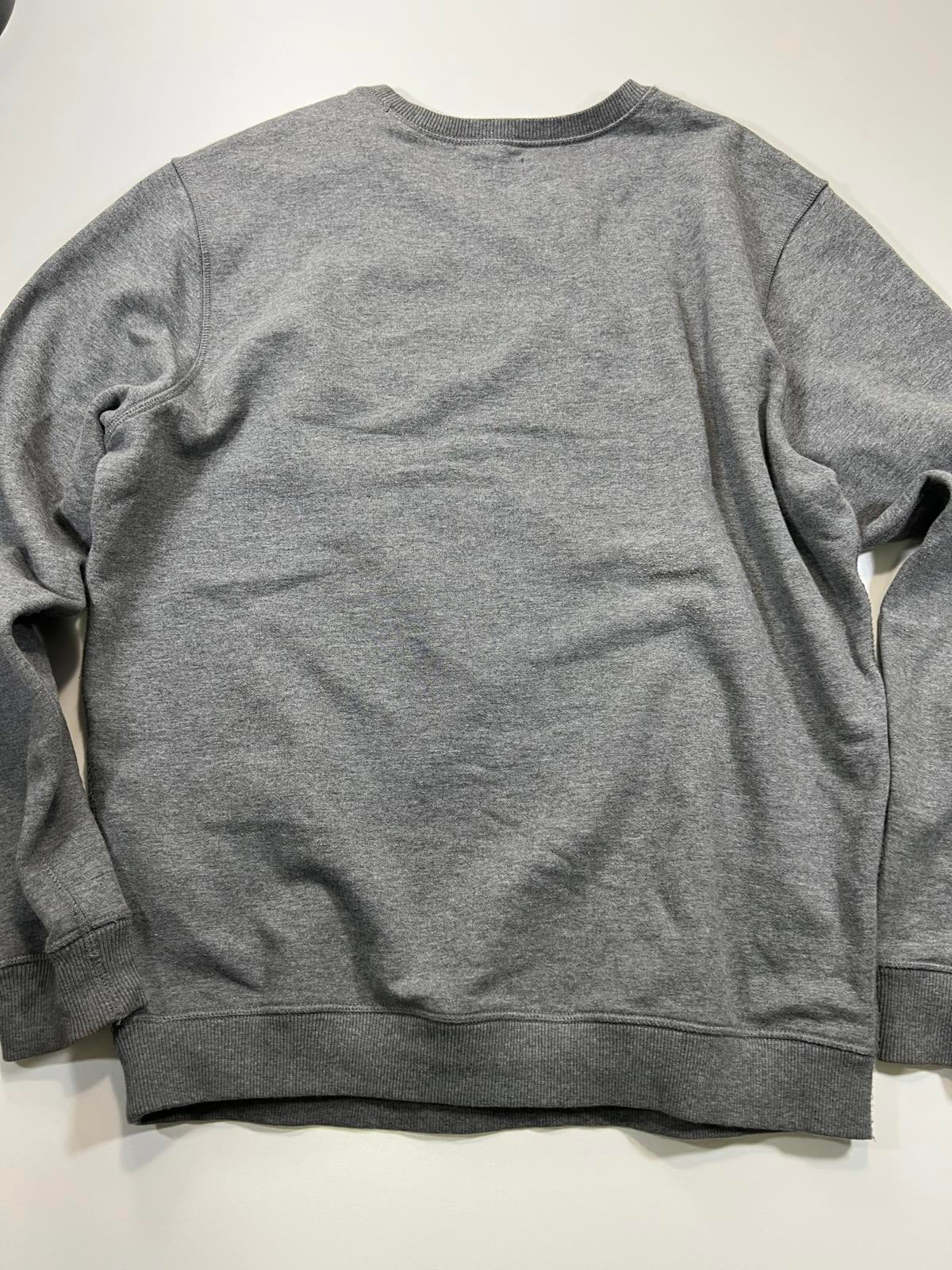 Diesel Men's Grey Sweatshirt with Wolf Patch