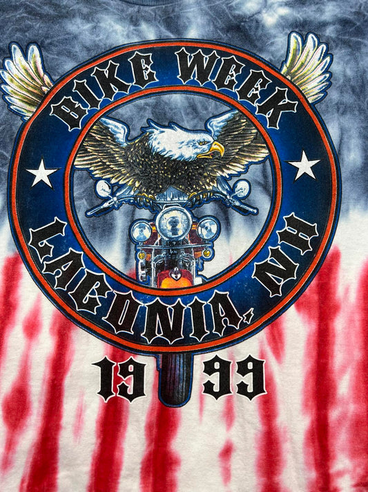 1999 Bike Week Labonia NH Tie-Dye T-Shirt