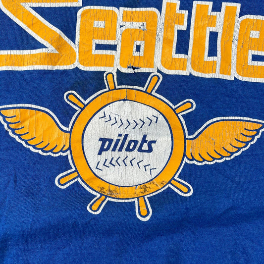 Vintage 90s Seattle MLB Big Logo Crewneck Sweatshirt