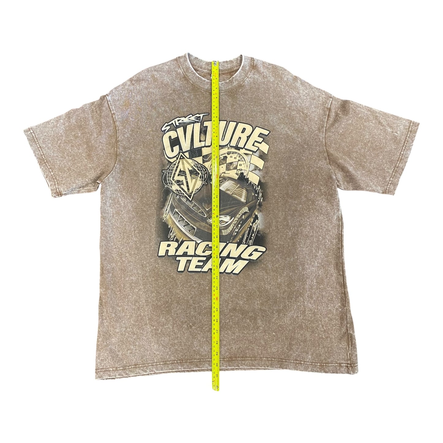 Custom Cvlture Racing Acid Wash Graphic Shirt
