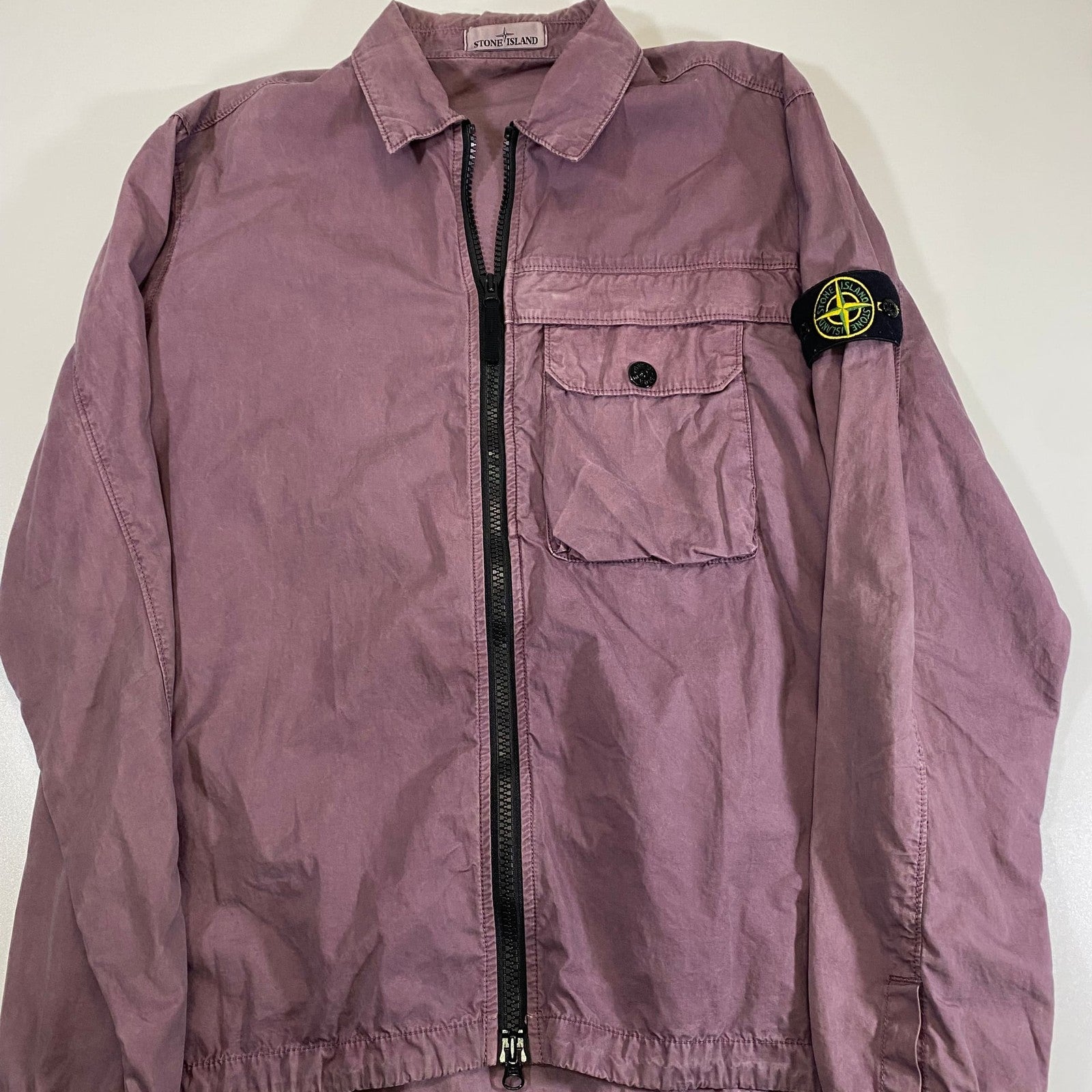 Stone Island Garment Dyed Overshirt Plum sz. L – Streetcvlture