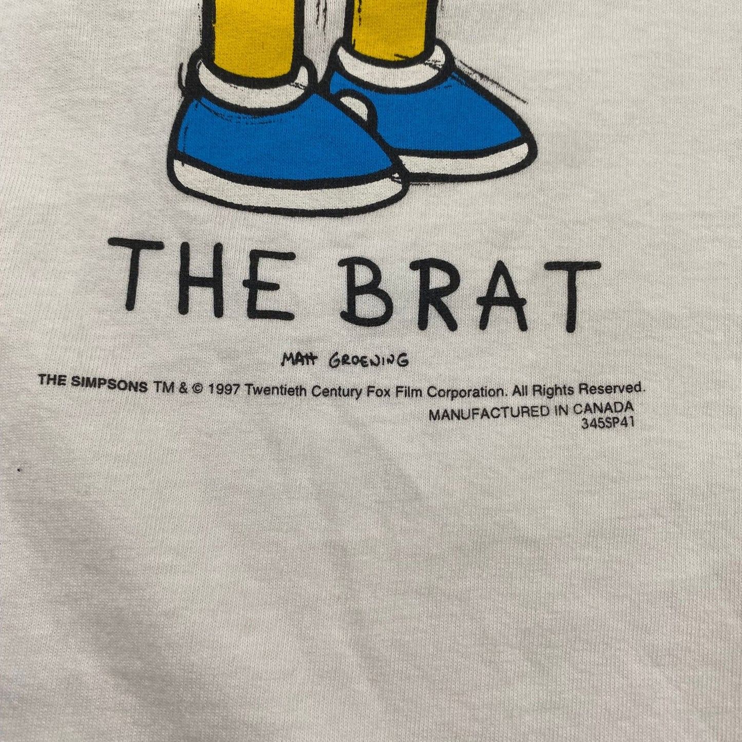 The Simpsons 1997 Vintage Bart Cartoon Movie T-shirt Size L