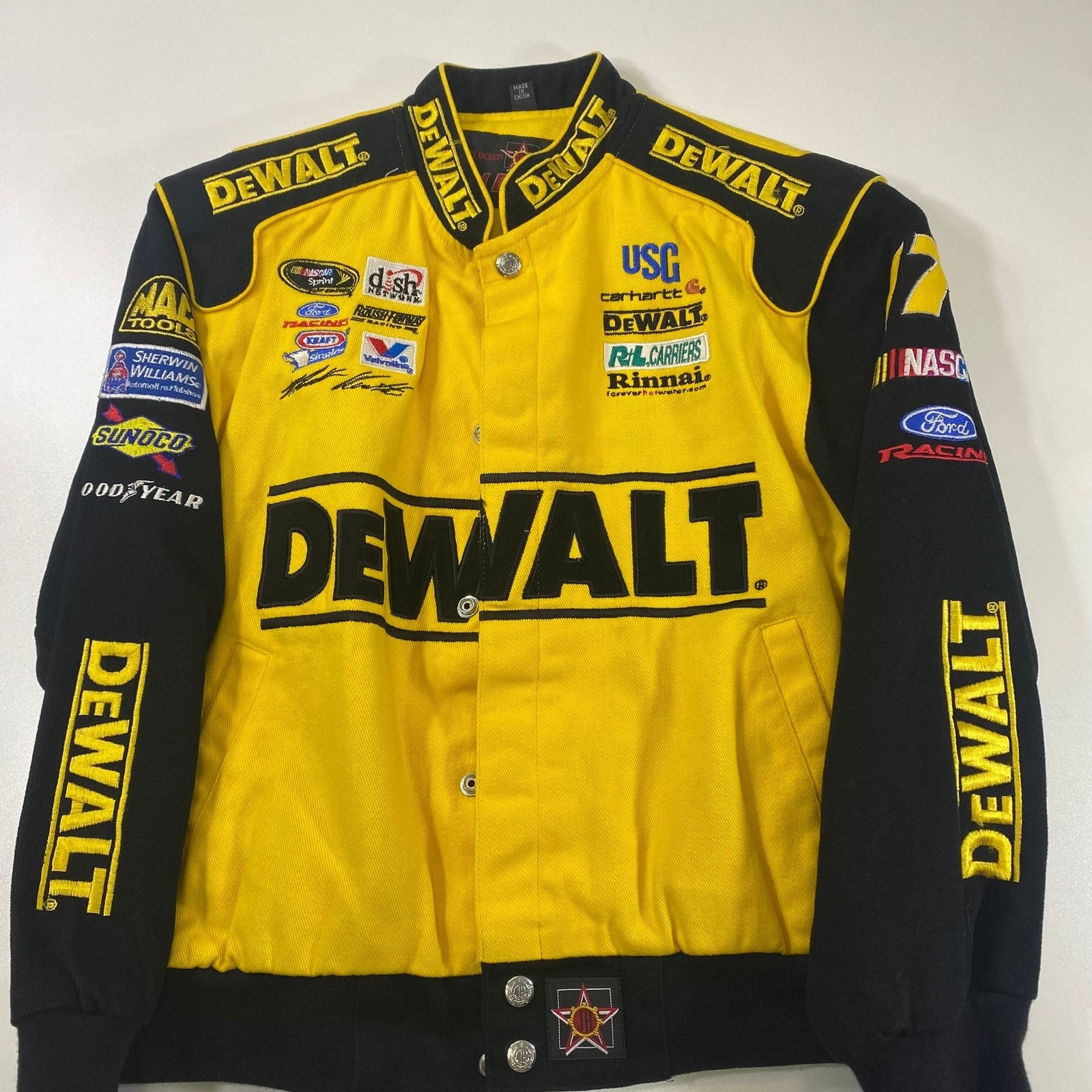 Vintage Nascar DeWALT X CARHARTT Racing Jacket X-Large YOUTH