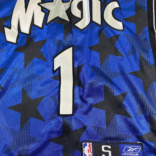 Reebok Tracy McGrady T-Mac Orlando Magic Sewn Blue Stars Jersey Men's Small