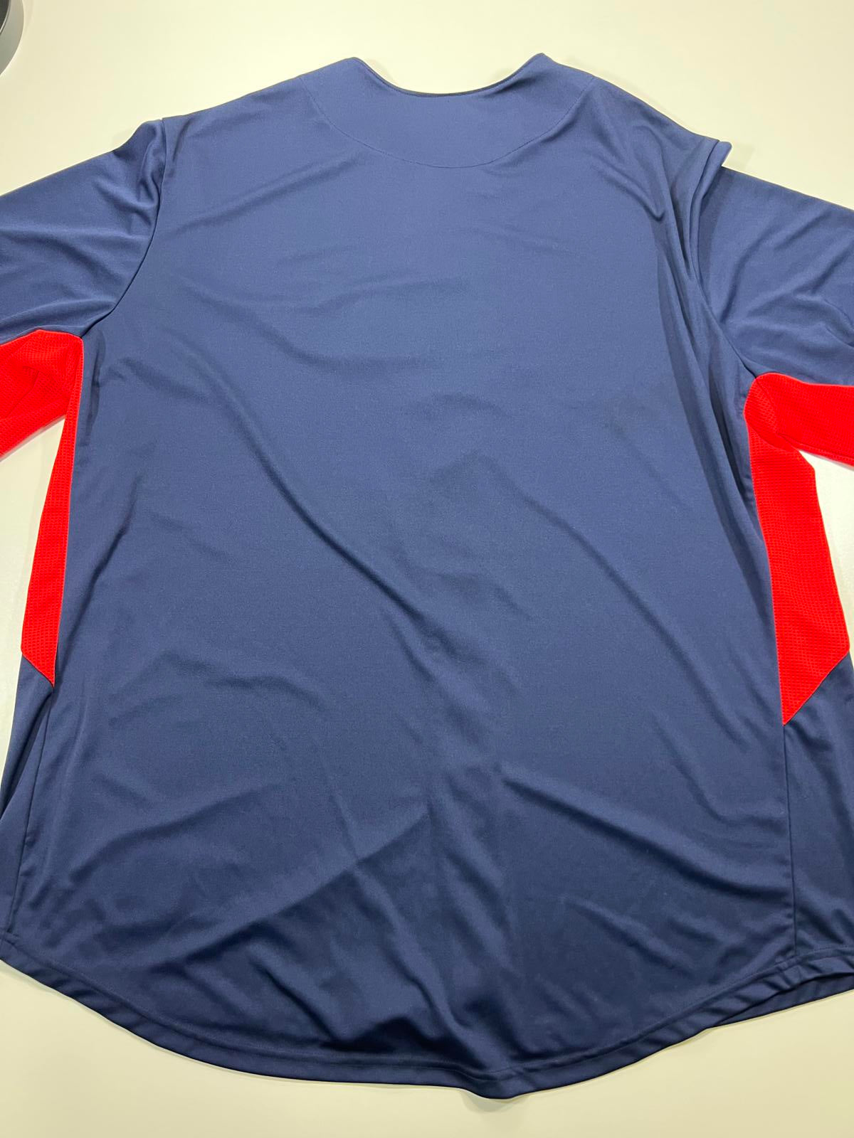 Majestic Cleveland Indians MLB Baseball Jersey Navy Blue Red