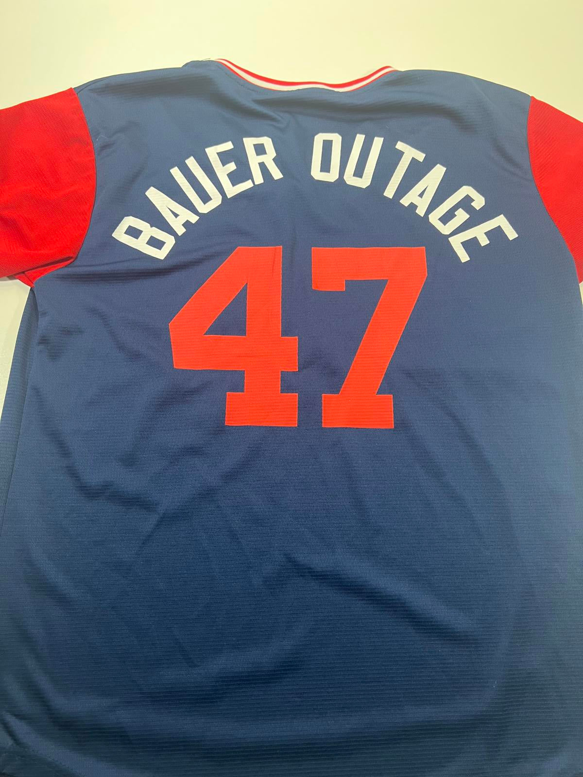 Men's Indians Baseball Jersey - Blue and Red, Size XL