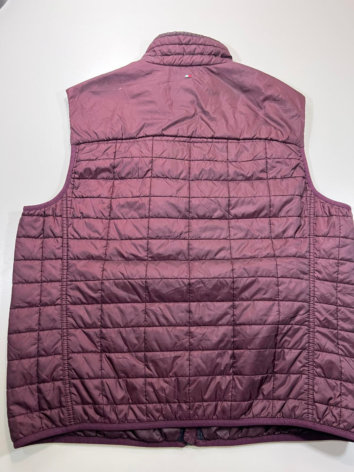 Tommy Hilfiger Quilted Men's Vest Burgundy Medium