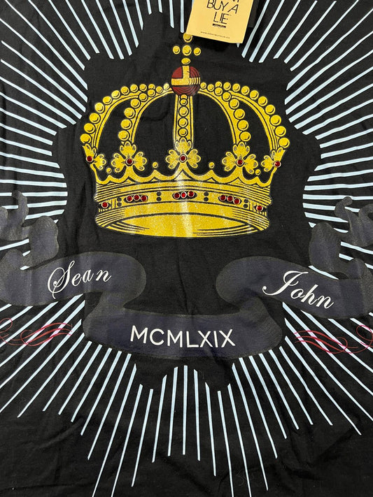 Sean John Black Graphic Crown T-Shirt