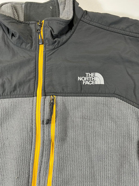 The North Face Men's Grey and Black Full-Zip Fleece Jacket XL