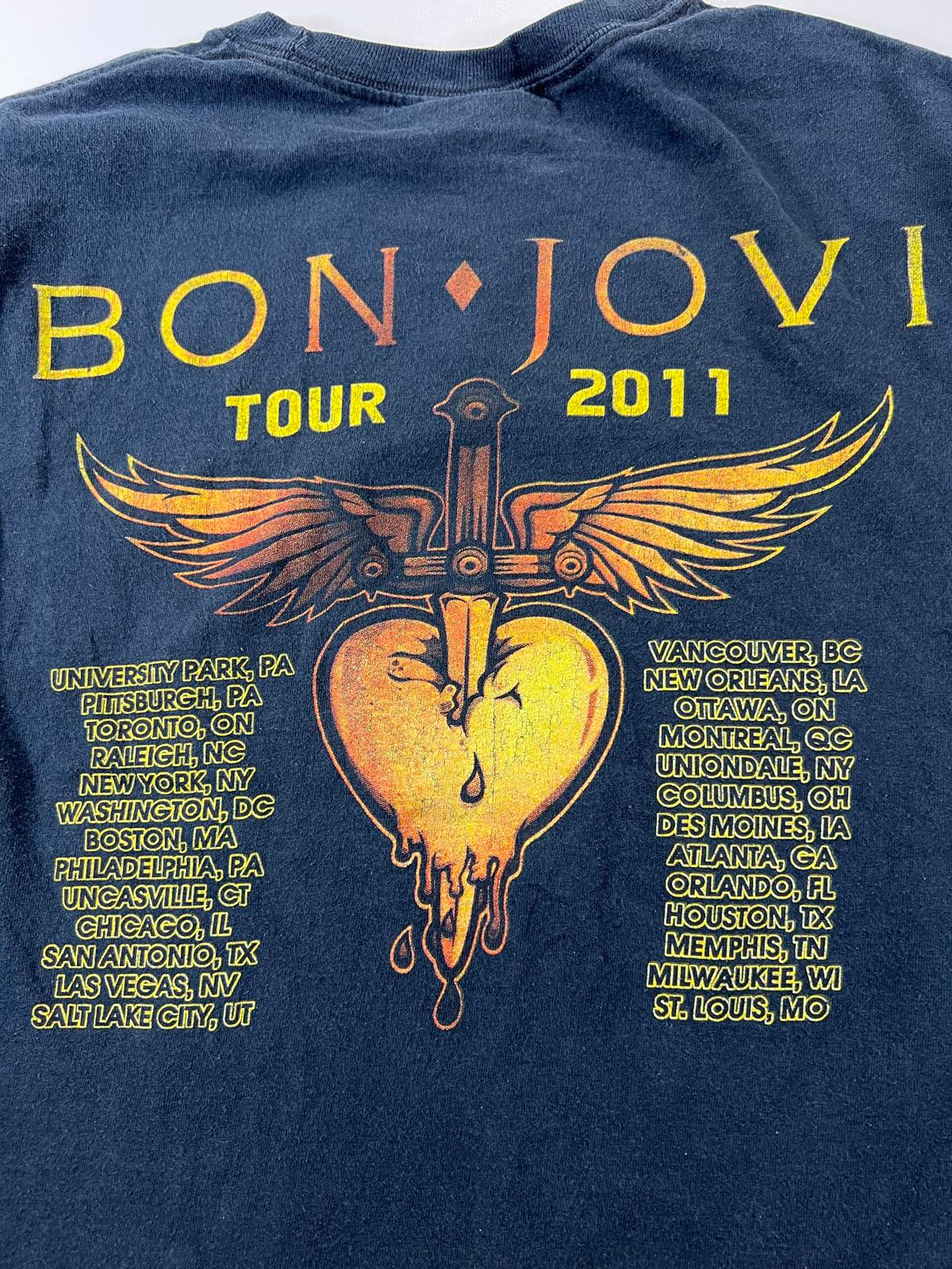 Bon Jovi Live 2011 Tour Graphic T-Shirt S