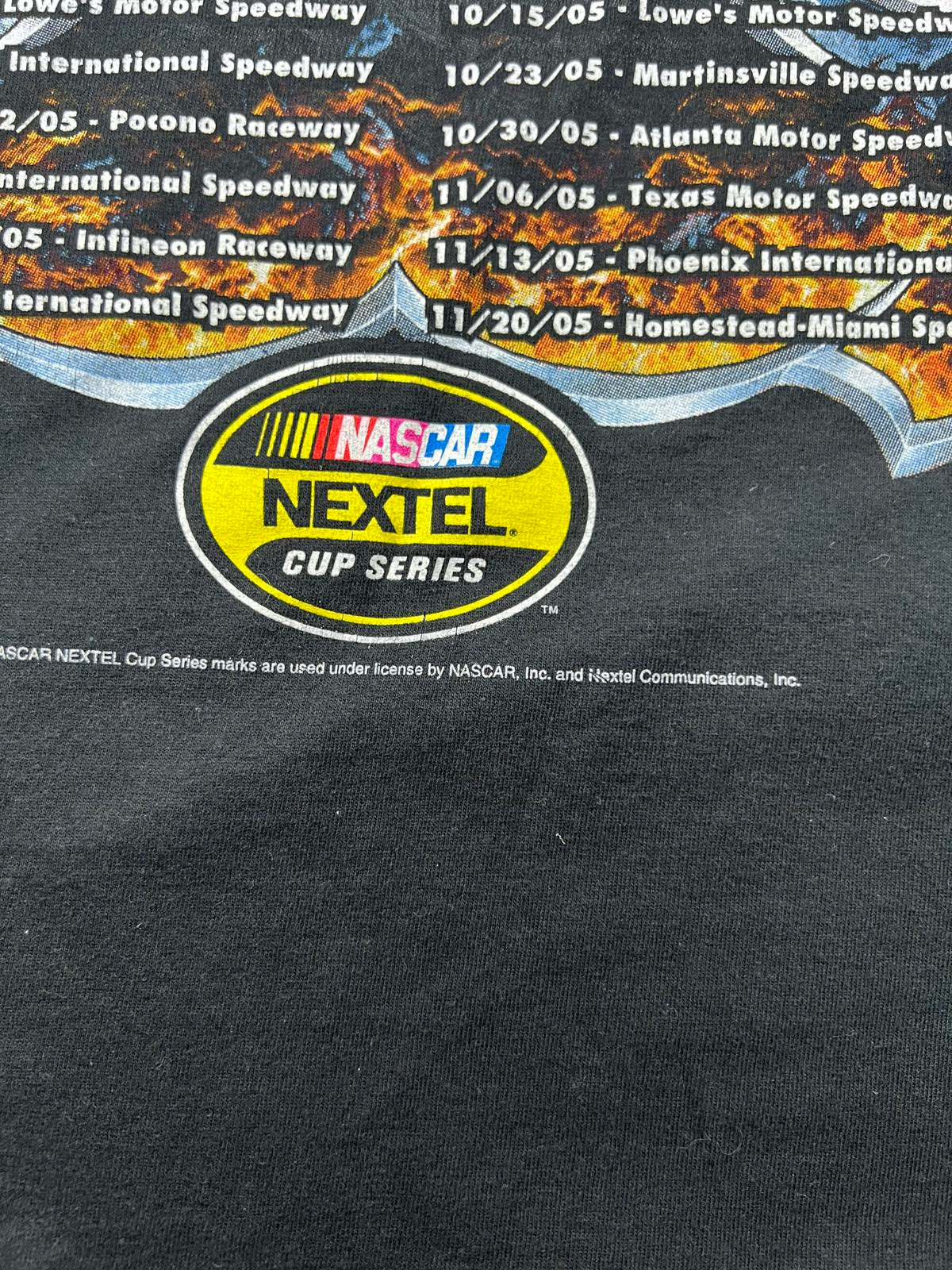 2005 NASCAR Nextel Cup Series Black T-Shirt Size L