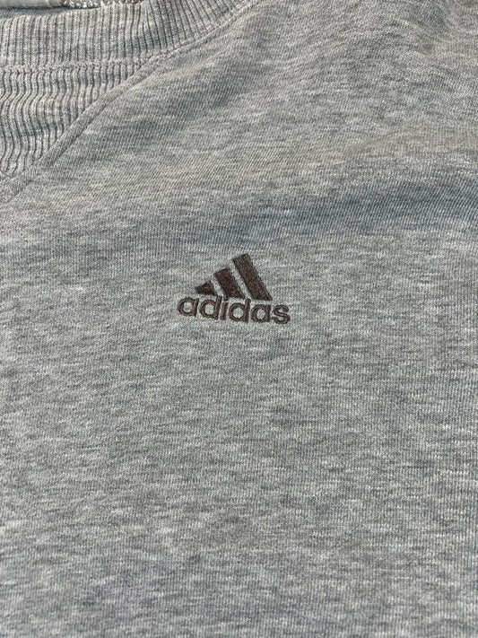 Vintage Adidas Grey V-Neck Sweatshirt
