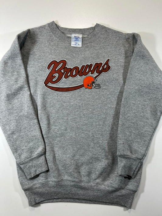 Pro player Grey Browns Crewneck Sweatshirt with Logo