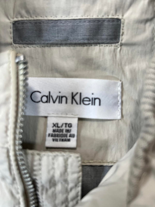 Calvin Klein Men's Light Beige Zip-Up Jacket XL