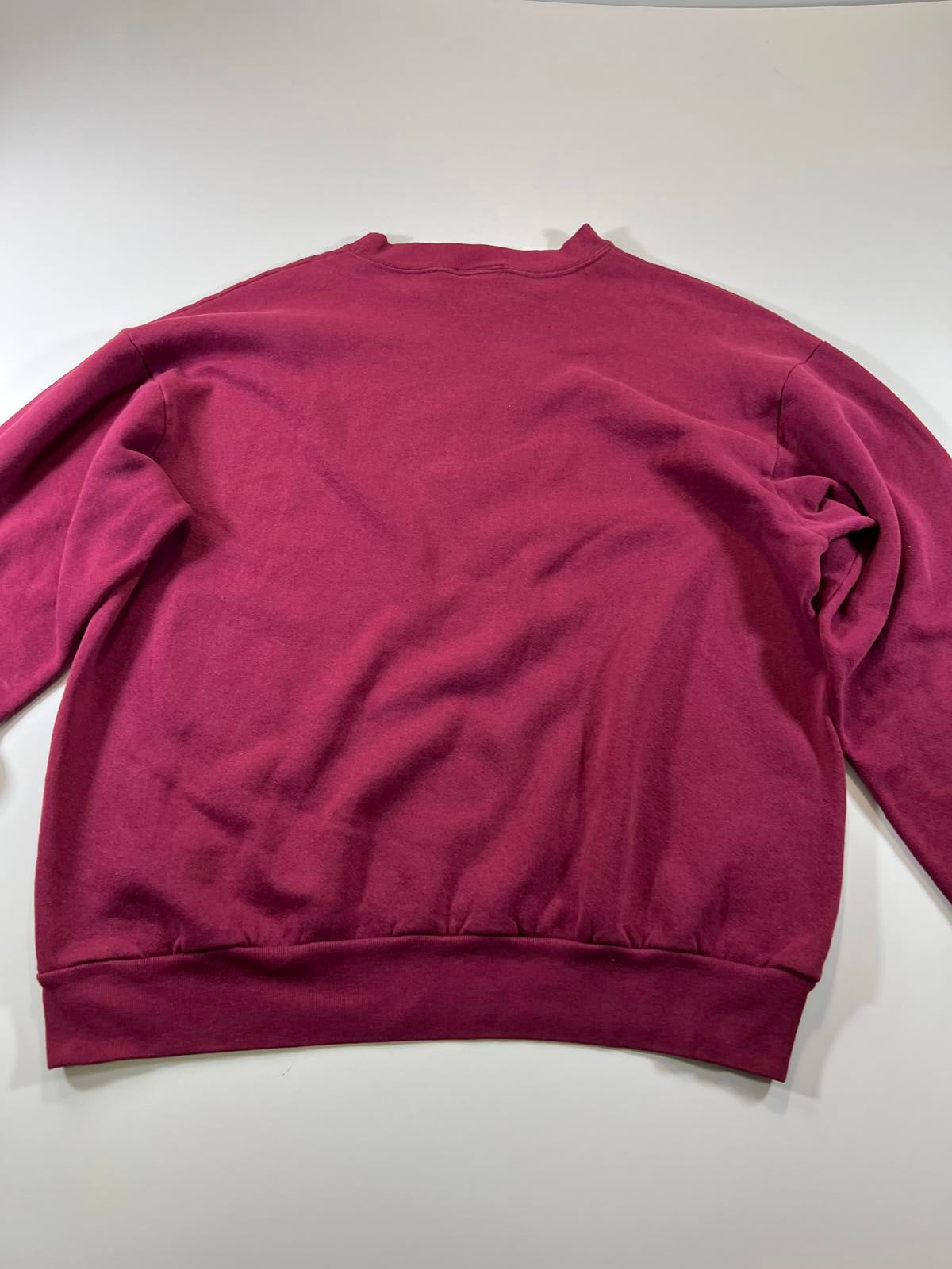 Guess Vintage Maroon Sweatshirt with Embroidered Logo M