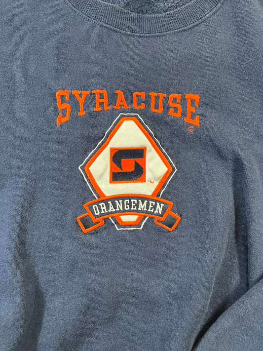 Vintage Syracuse Orangemen Navy Blue Crewneck Sweatshirt