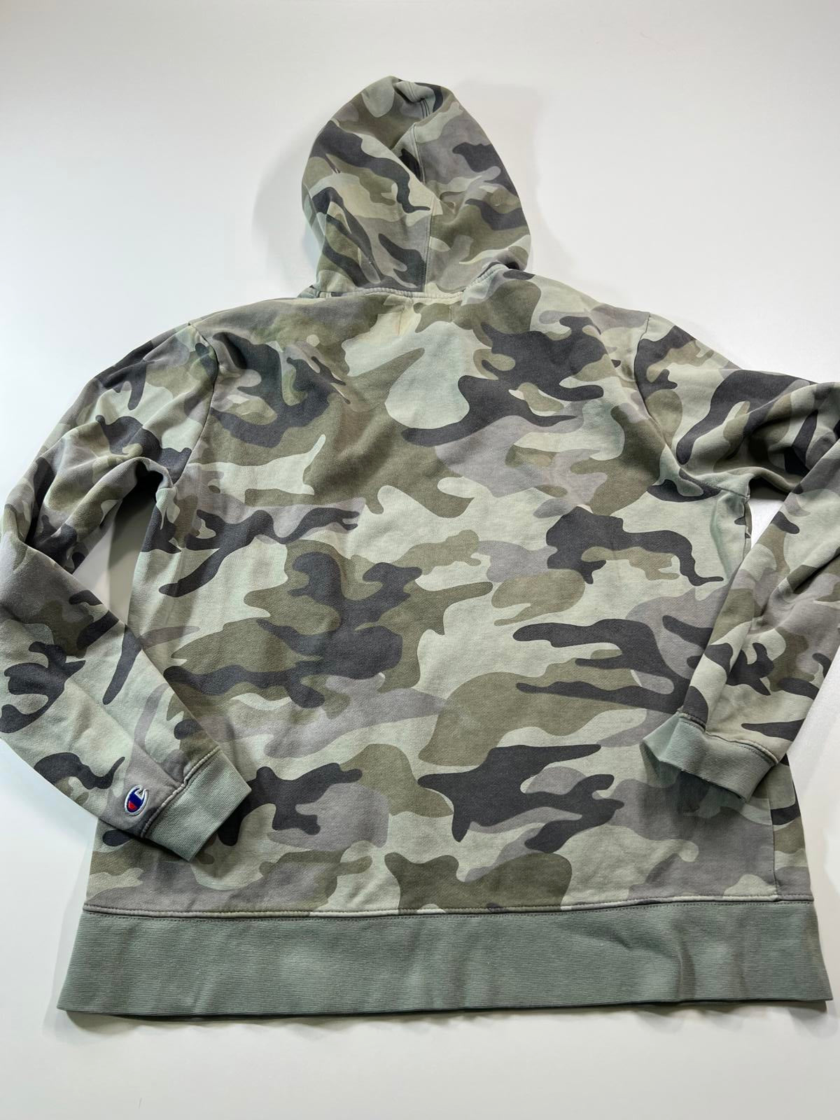 Champion Camouflage Hoodie Sweatshirt Large