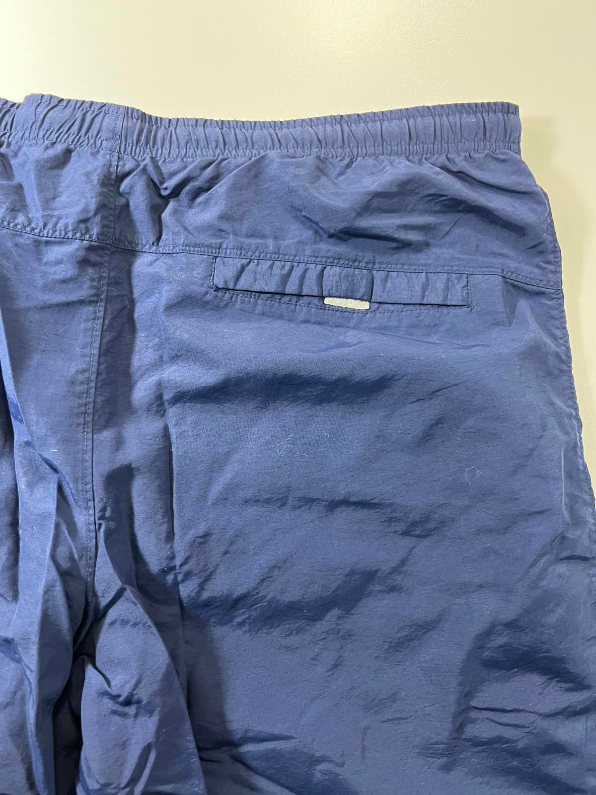 Vintage Nike Men's Navy Blue Athletic Shorts with White Trim