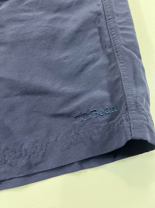 L.L.Bean Navy Blue Men's Swim Shorts with Drawstring Waist