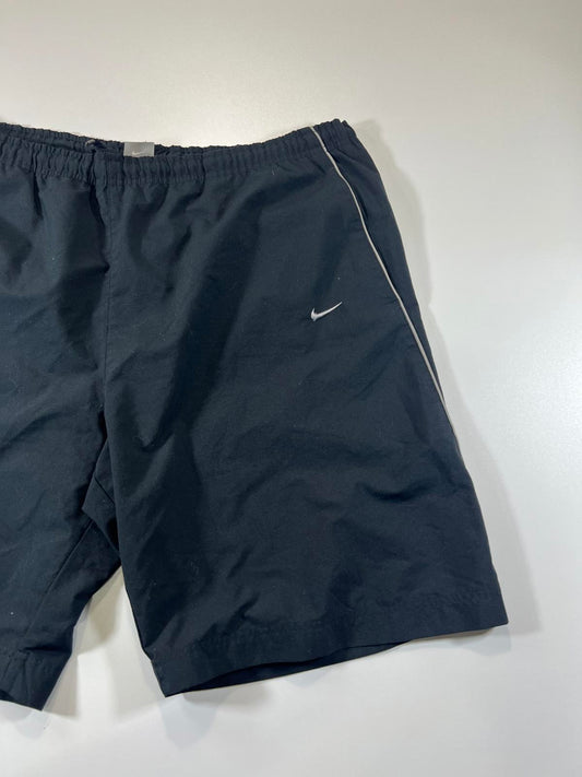 Nike Black Athletic Shorts with White Piping