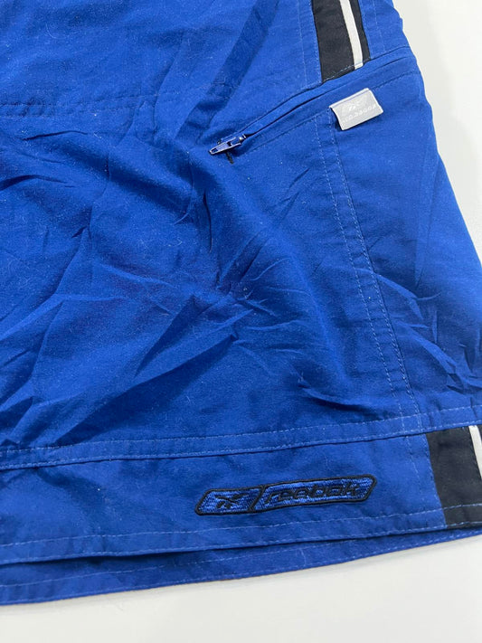 Reebok Blue Athletic Shorts with Side Zipper Pocket L
