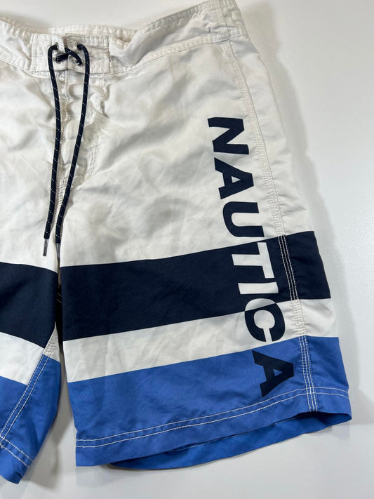Nautica Men's Swim Shorts with Colour Block Design M