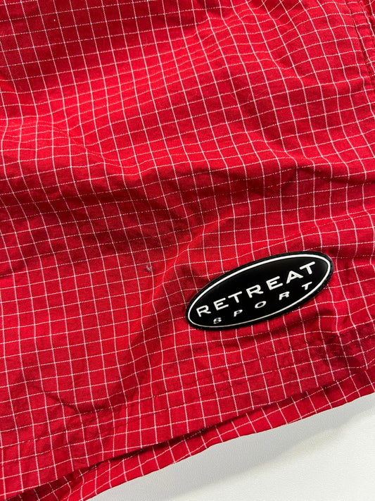Vintage Retreat Sport Red Checkered Shorts