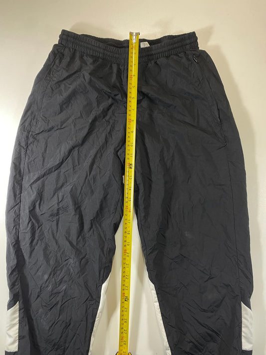 Adidas Black and White Track Pants with Elastic Waistband