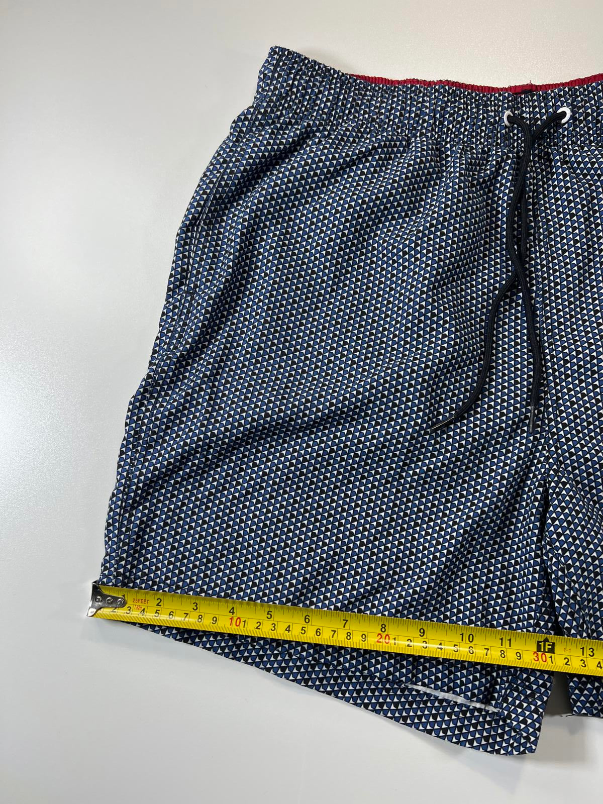 Nautica Men's Navy Patterned Swim Shorts L