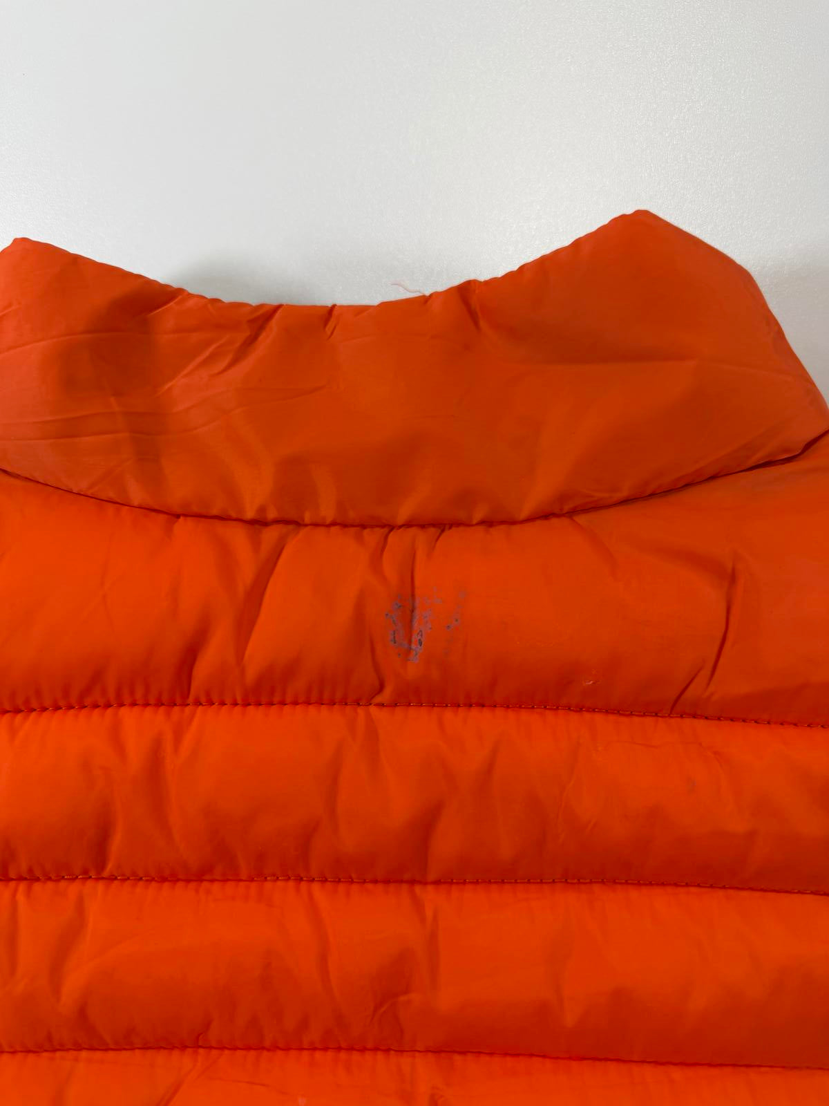 Orange Puffer Vest with Denver Broncos Logo L
