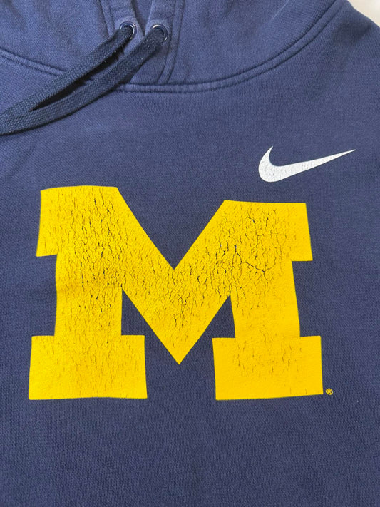 Nike University of Michigan Hooded Sweatshirt Size Small M
