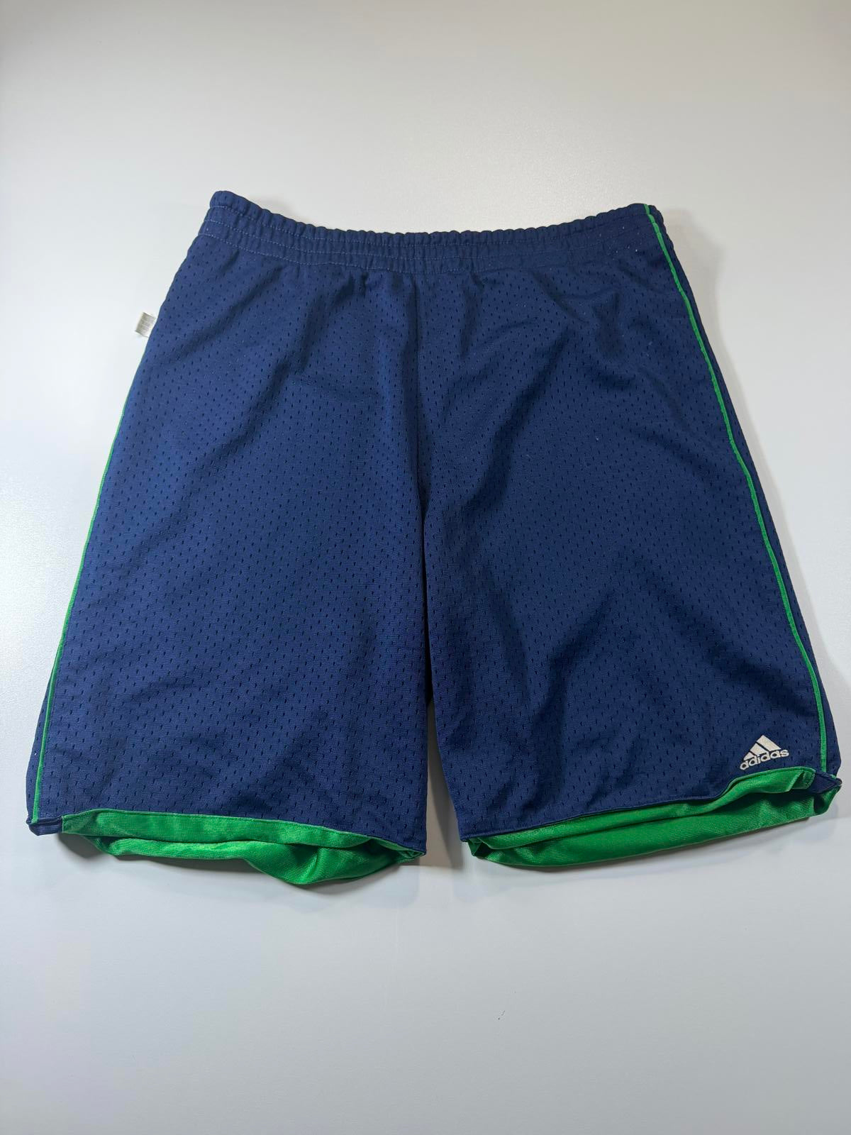 Vintage Adidas reversible Green and Navy Athletic Shorts M