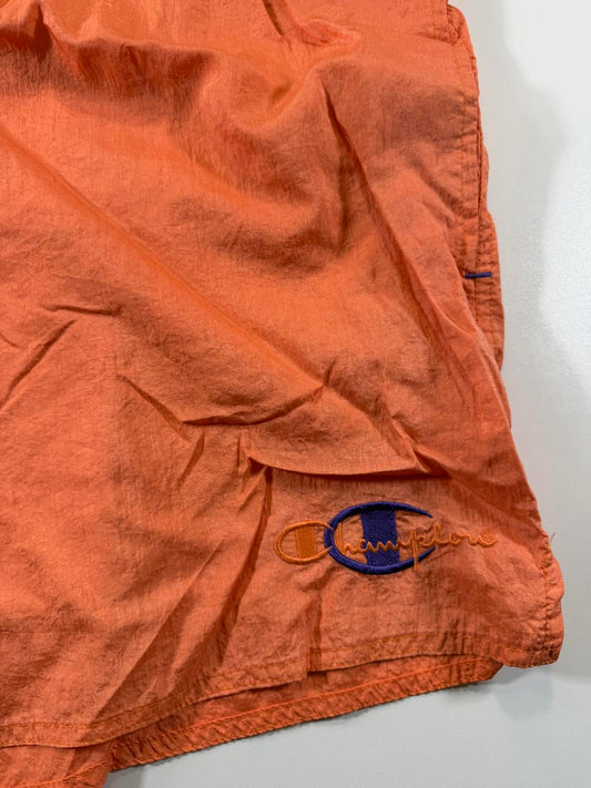 Champion Orange Swim Shorts with Logo Embroidery