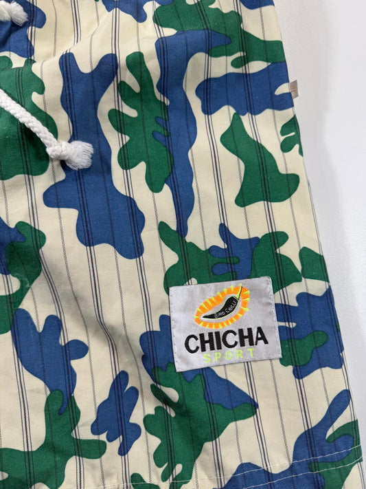 CHICHA Sport Camouflage Print Shorts with Drawstring Waist M