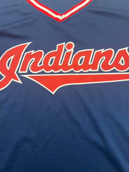 Men's Indians Baseball Jersey - Blue and Red, Size XL