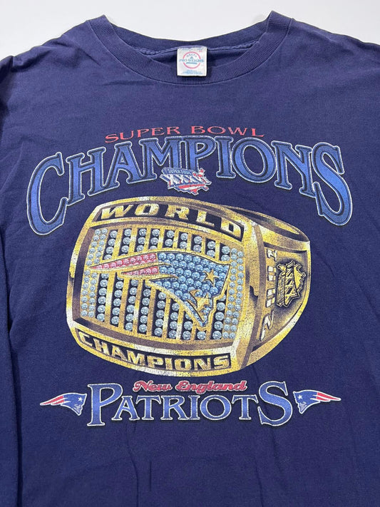 Vintage New England Patriots Super Bowl Long Sleeve Shirt XL