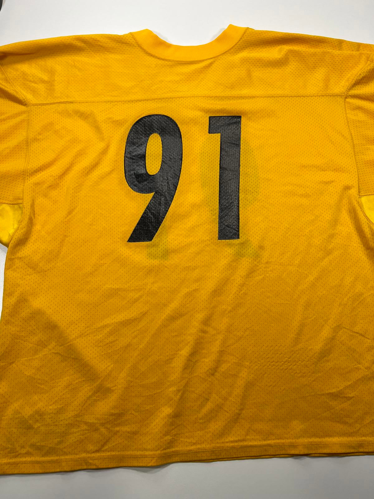 Nike NFL Yellow Football Jersey Number 91 Size 54