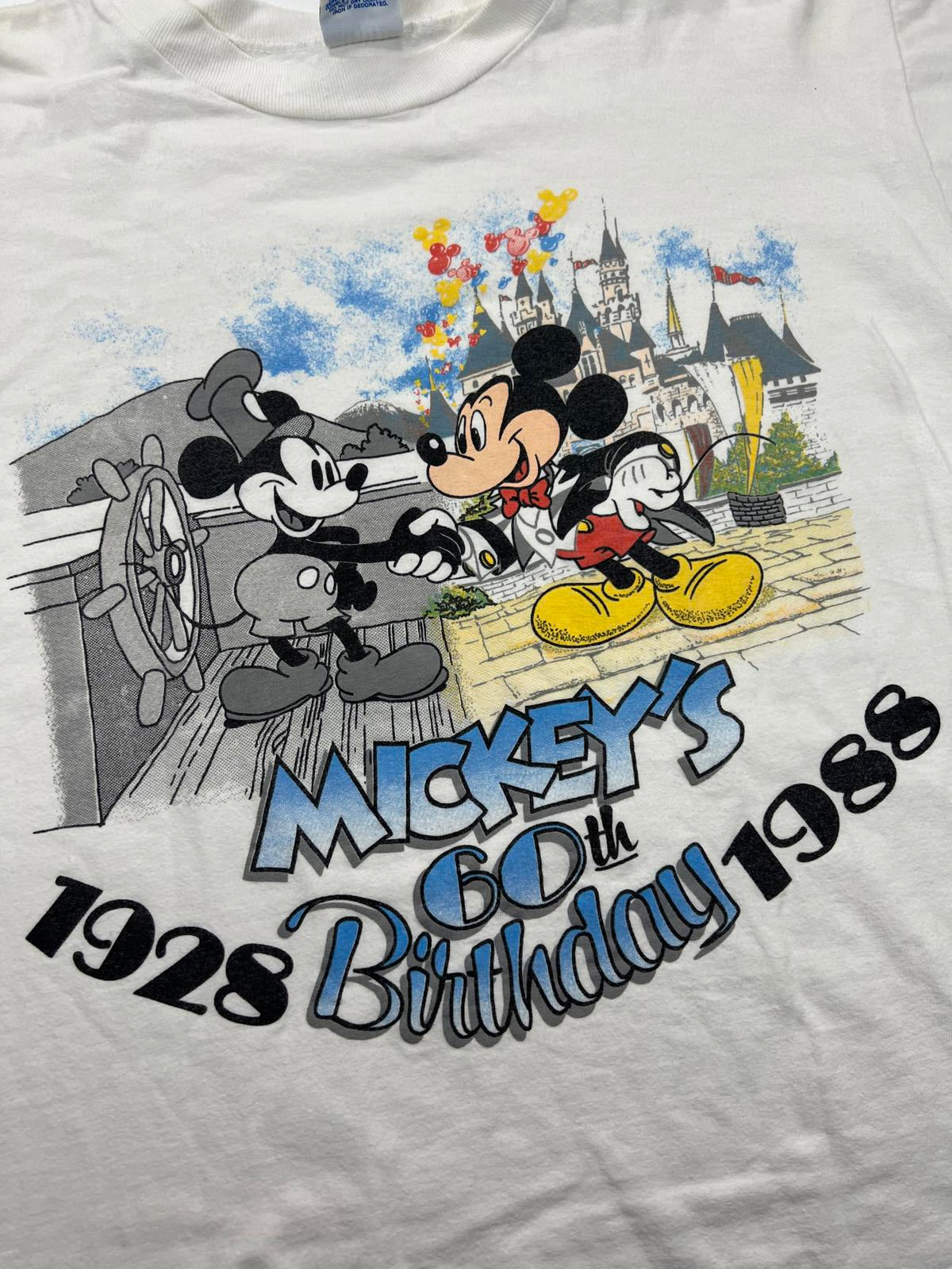 Vintage Mickey Mouse 60th Birthday 1988 T-Shirt Medium