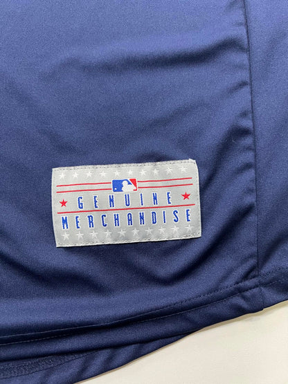 Majestic Cleveland Indians MLB Baseball Jersey Navy Blue Red