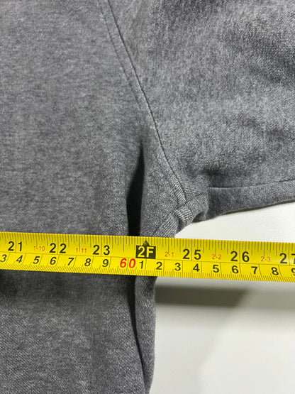 Vintage Nike Grey Hooded Sweatshirt with Front Pocket XL