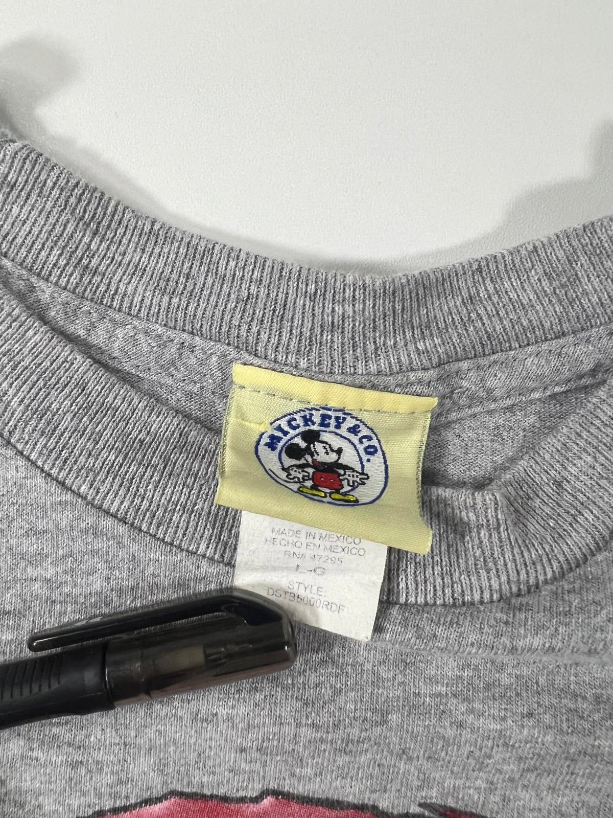 Vintage Mickey Mouse Grey T-Shirt with USA Flag youth large