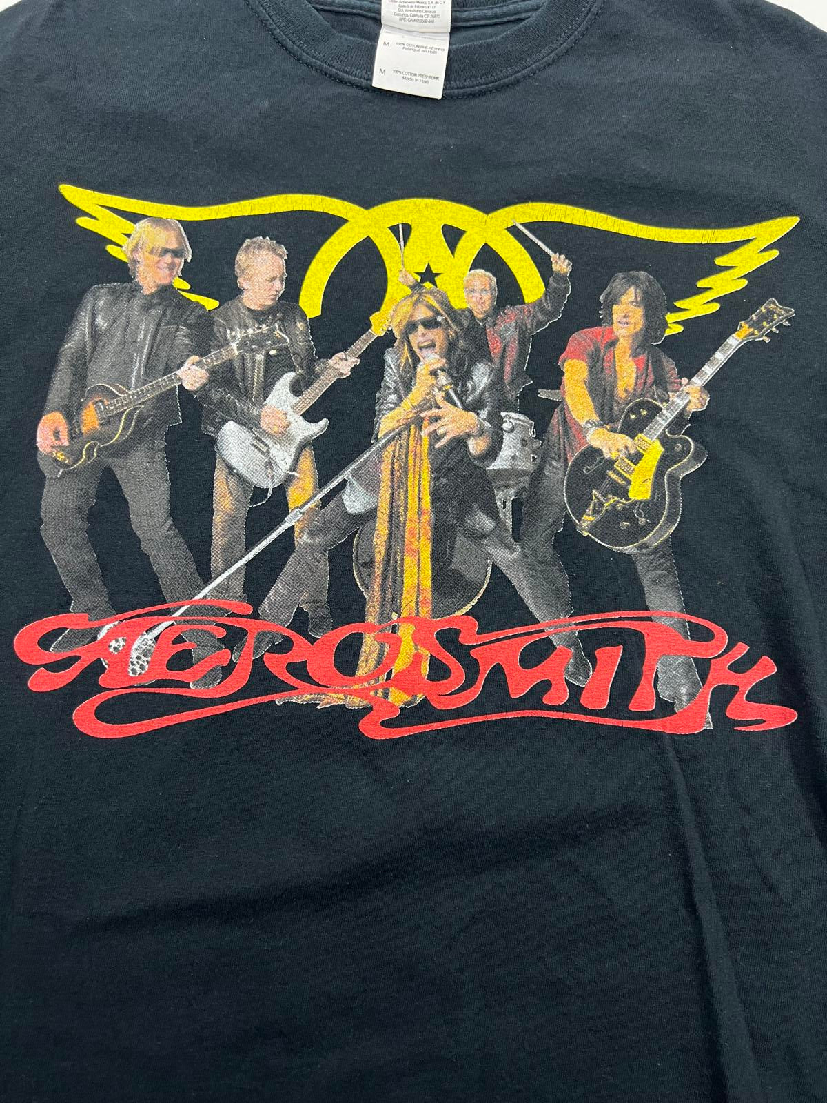 2010 Aerosmith Band Graphic Black T-Shirt Medium