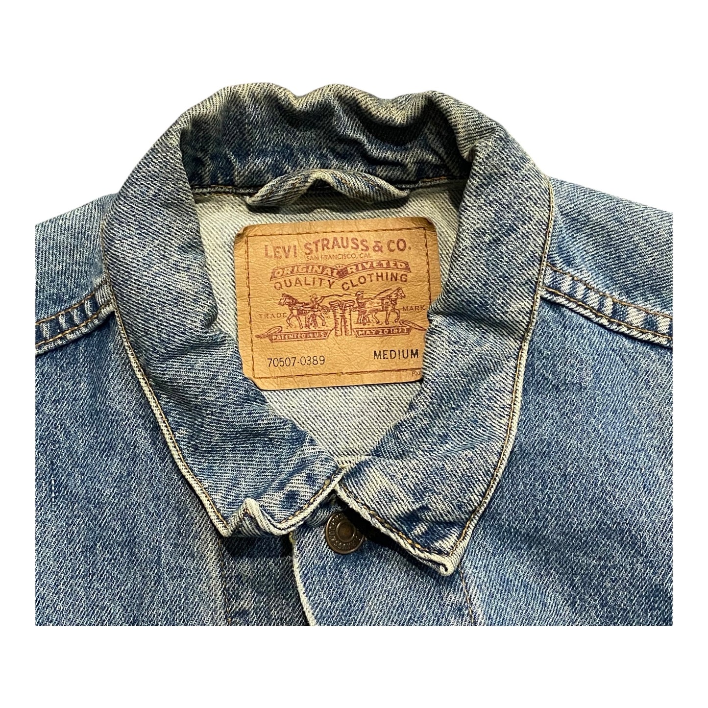 Levi Strauss & Co. Classic Denim Trucker Jacket Metal Button Up Pockets 01