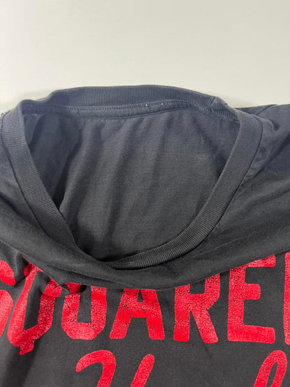 DSQUARED2 Black Men's Graphic T-Shirt Live Hard Since 1964