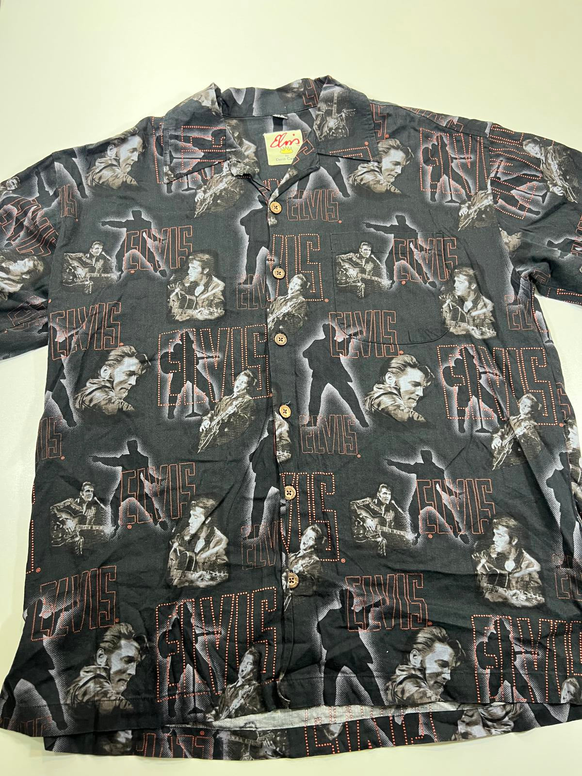 Vintage Elvis by David Carey Men's Casual Button-Up Shirt