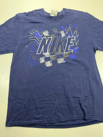 Vintage Men's Nike Graphic T-Shirt Blue Size Medium