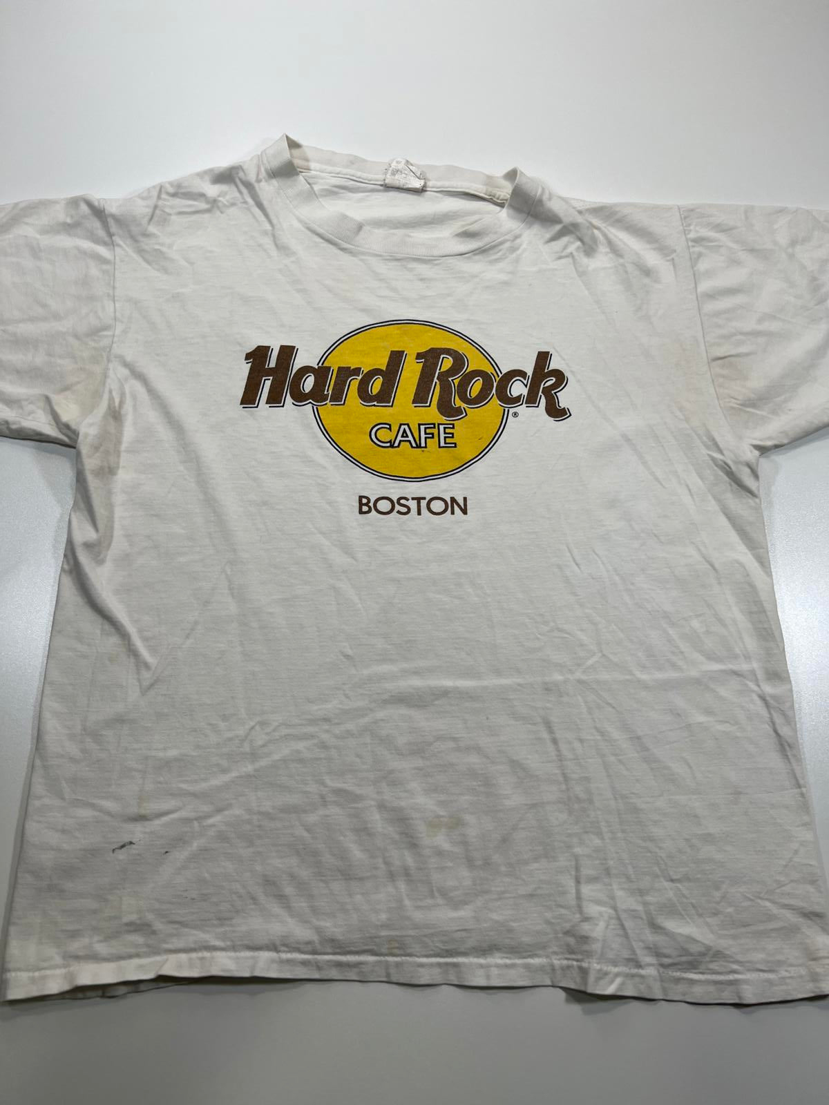 Hard Rock Cafe Boston White Graphic T-Shirt